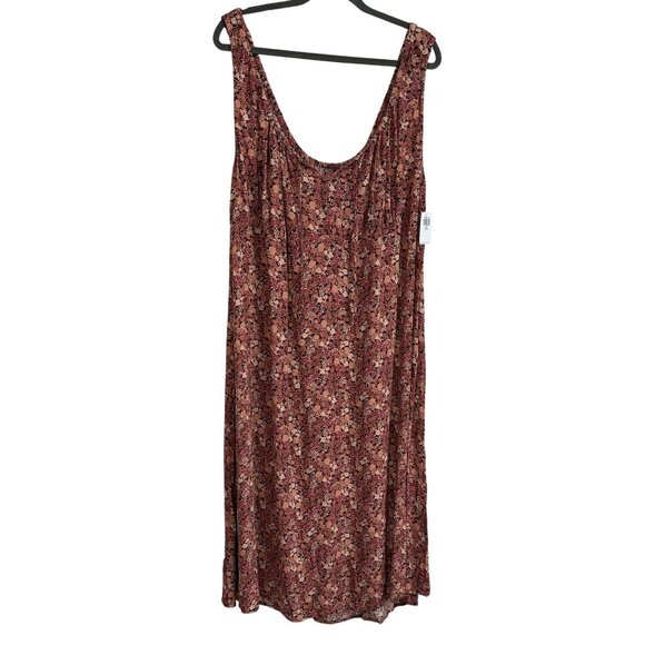 Old Navy XXL Petite Womens Floral Rayon Dress Sleeveless Scoop Neckline PlusSize - Picture 1 of 8